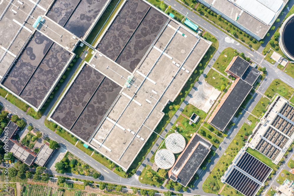 Fototapeta premium Sewage treatment plant