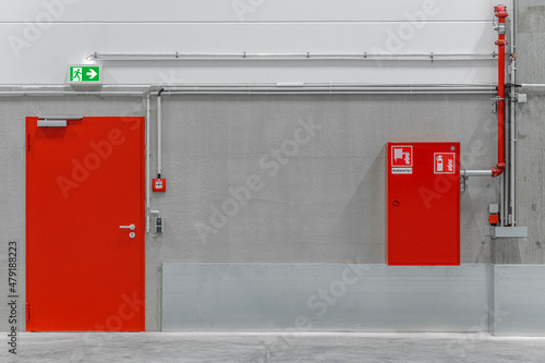 fire door and hydrant new logistics hall photo