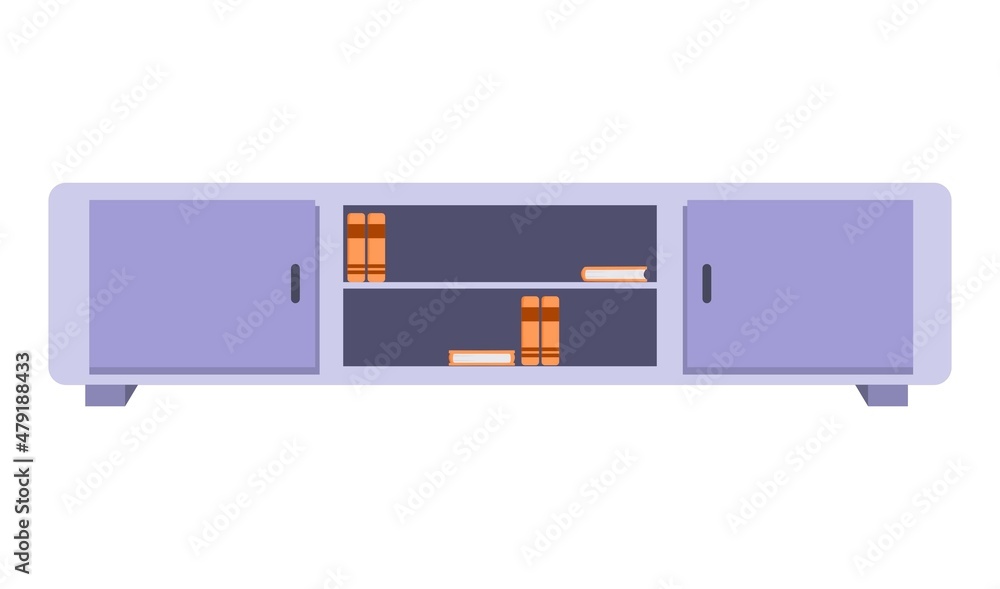 Vector illustration of consul desk with bookshelf, for home furniture advertisement Vector illustration of consul desk with bookshelf, for home furniture advertisement