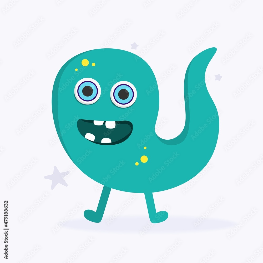 Funny Space Monster. Cute Alien, Planets, Rockets, UFOs. Isolated on a white background. Vector illustration. Funny Space Monster. Cute Alien, Planets, Rockets, UFOs. Isolated on a white background. Vector illustration.
