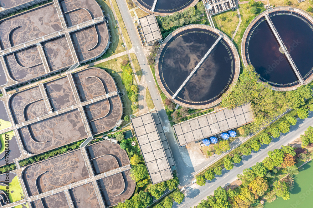 Fototapeta premium Sewage treatment plant