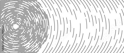  Abstract background. Maze design. The texture of circles with spaces, interrupted lines. A fingerprint. Banner for technology, medicine, social networks, landing pages of websites. Vector illustratio