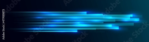 Neon abstract background, texture glowing rectangles, geometric shapes, LED strip design, technology background, straight lines, shooting stars, milky way, splash screen, vector illustration