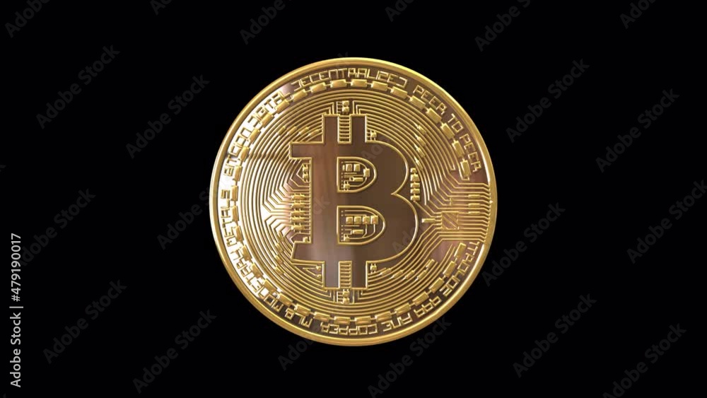 Spinning bitcoin coin. Looped video. Spinning bitcoin coin. Looped video.