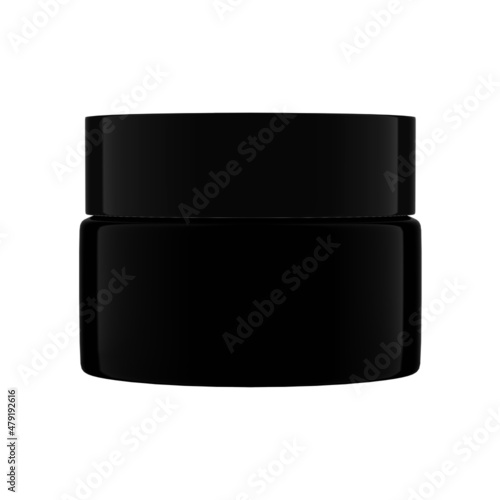 5g plastic jar cosmetic container black isolated