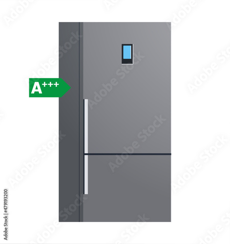 Fridge and refrigerator flat vector illustration.
