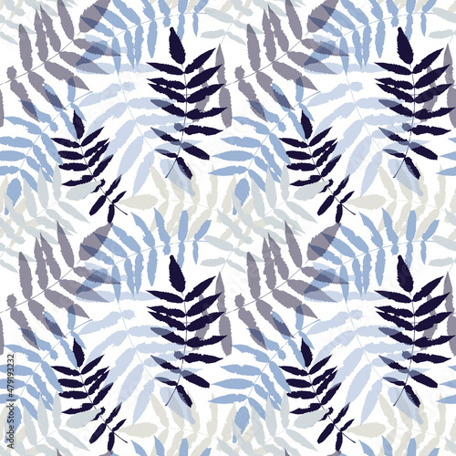 Floral abstaract seamless pattern. Botanical texture. Tropical theme, vector....