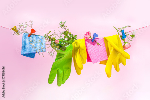 Spring cleaning concept