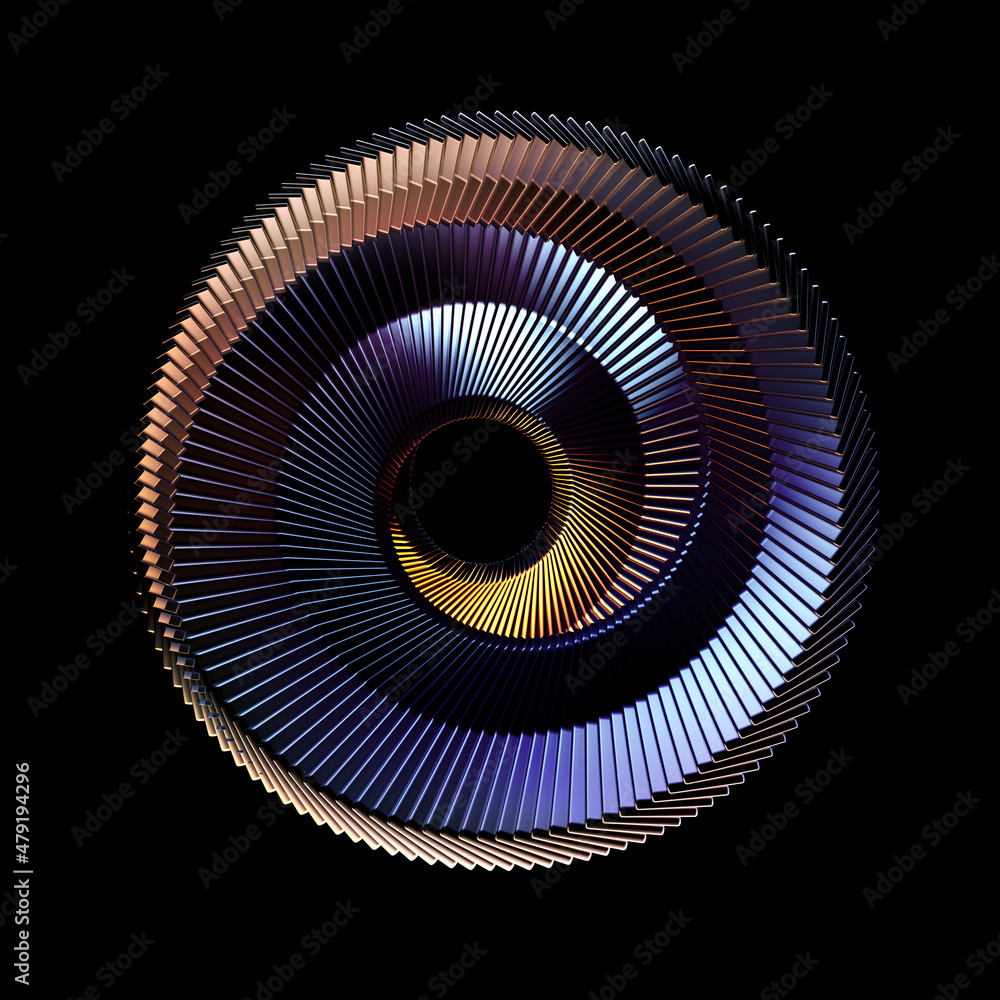 Abstract spherical metal 3d composition Abstract spherical metal 3d composition