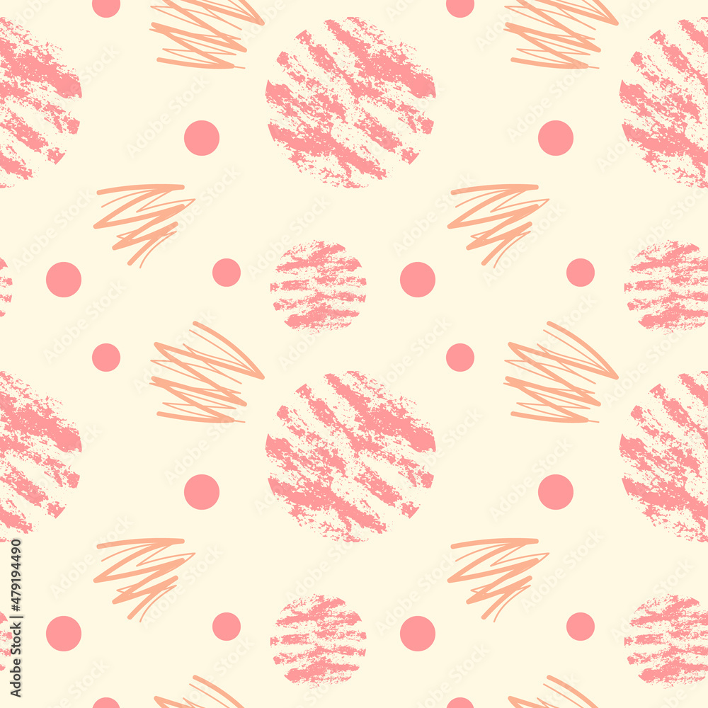 Abstract vector pattern with scribble shapes in doodle style in pastel trendy colors as a template for textile or web headers and banners or flyers. Seamless texture Abstract vector pattern with scribble shapes in doodle style in pastel trendy colors as a template for textile or web headers and banners or flyers. Seamless texture