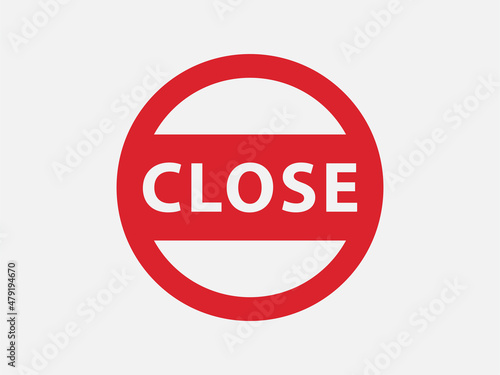 Close icon vector sign. Cancel symbol web design. Error, denied, avoid or wrong data button.