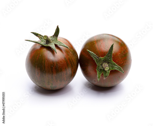 Bunte Cocktail-Tomaten isoliert auf weissem Hintergtund