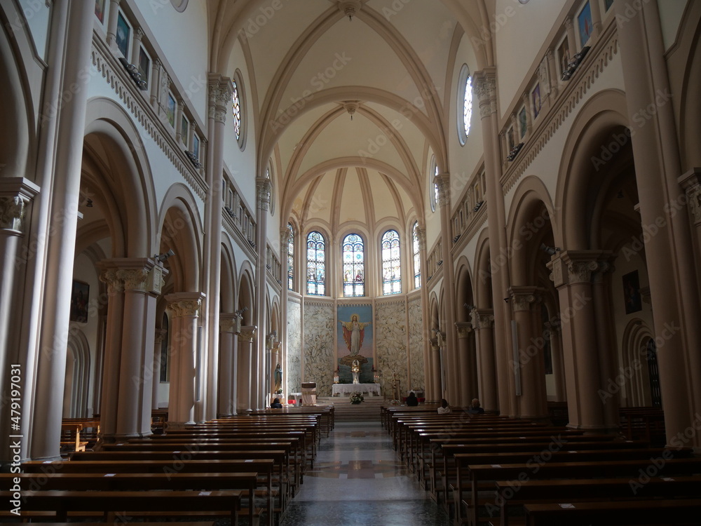 interior of the Sacred Heart church in Pescara