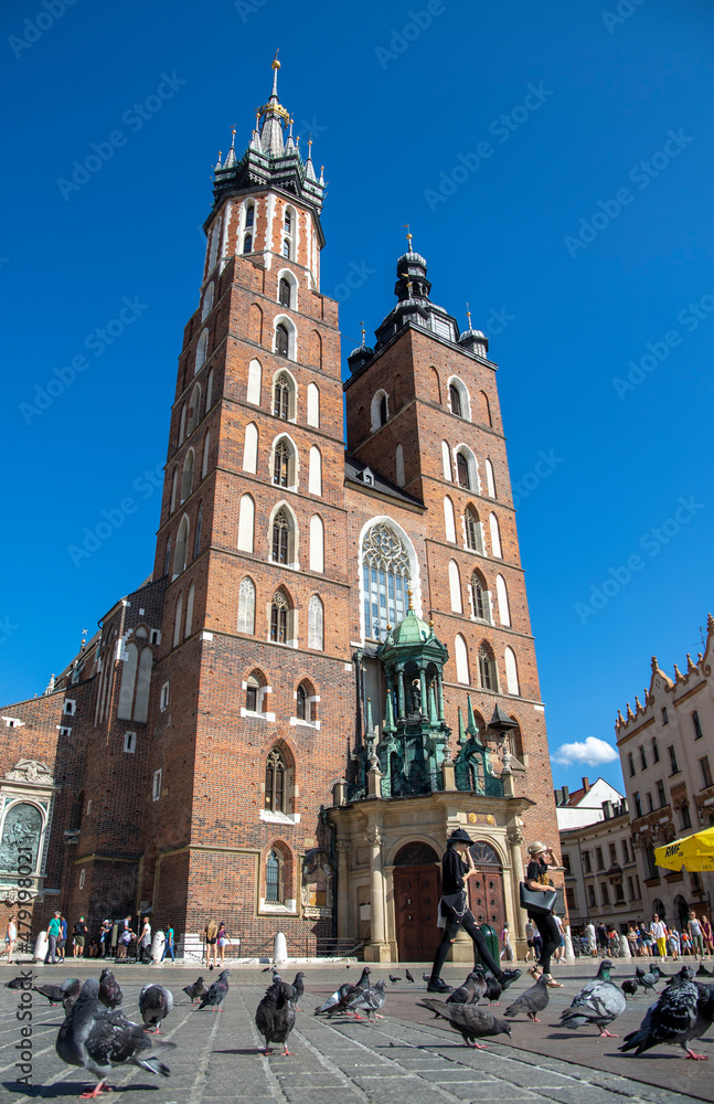 Fototapeta premium Big sqaure at Krakow old city center