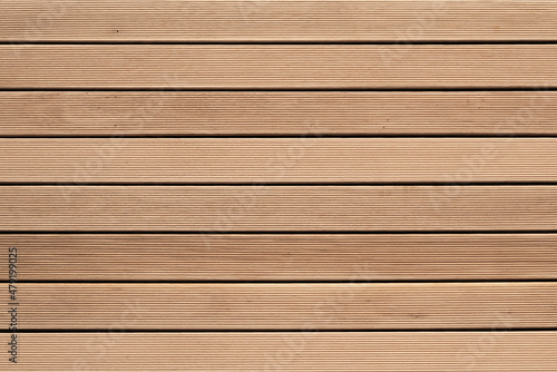 Exterior wooden decking or flooring isolated on white background photo
