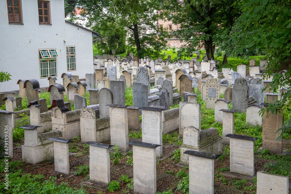 Naklejka premium Graves at jewish cemetery