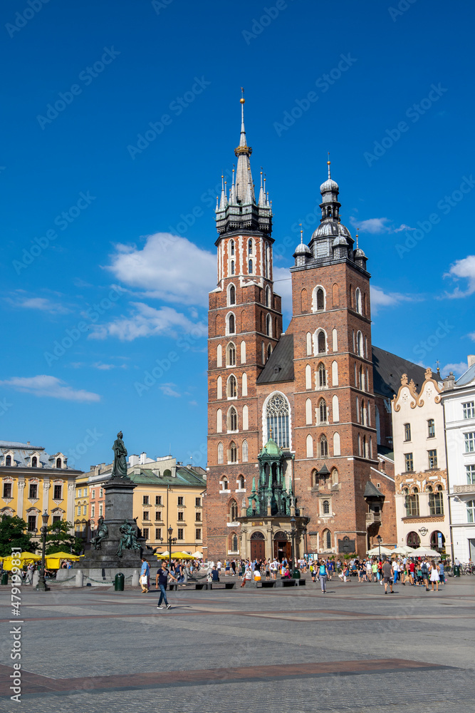 Big sqaure at Krakow old city center