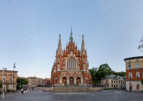 Decorative old church in Krakow  Poland