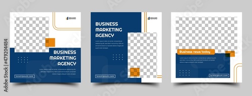Business marketing social media post template design. Usable for social media post, banner, and web ads.