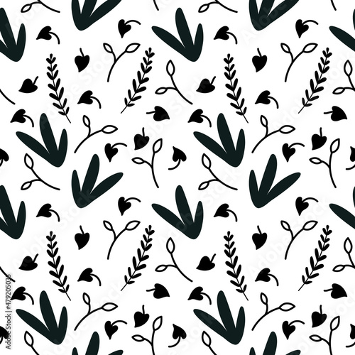 Vector abstract floral seamless pattern