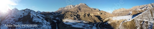 Panorama of the North Caucasus mountains