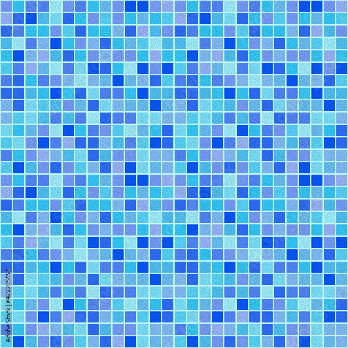 Seamless repeat pattern. Pool tiles i various colors of blue and green.