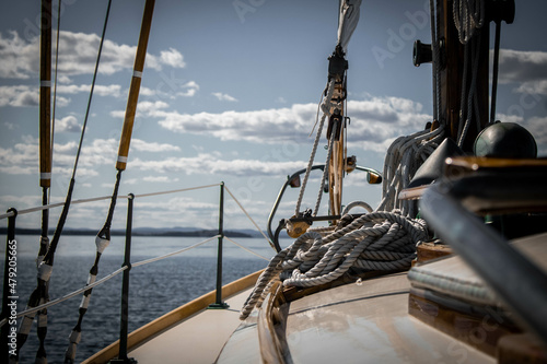 ropes on a sailboat © Jane