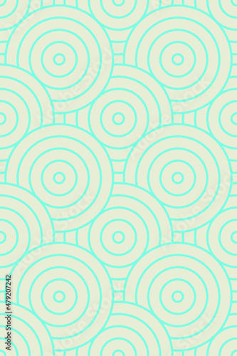 Seamless pattern with circle elements. Geometric grid with abstract round shapes. 