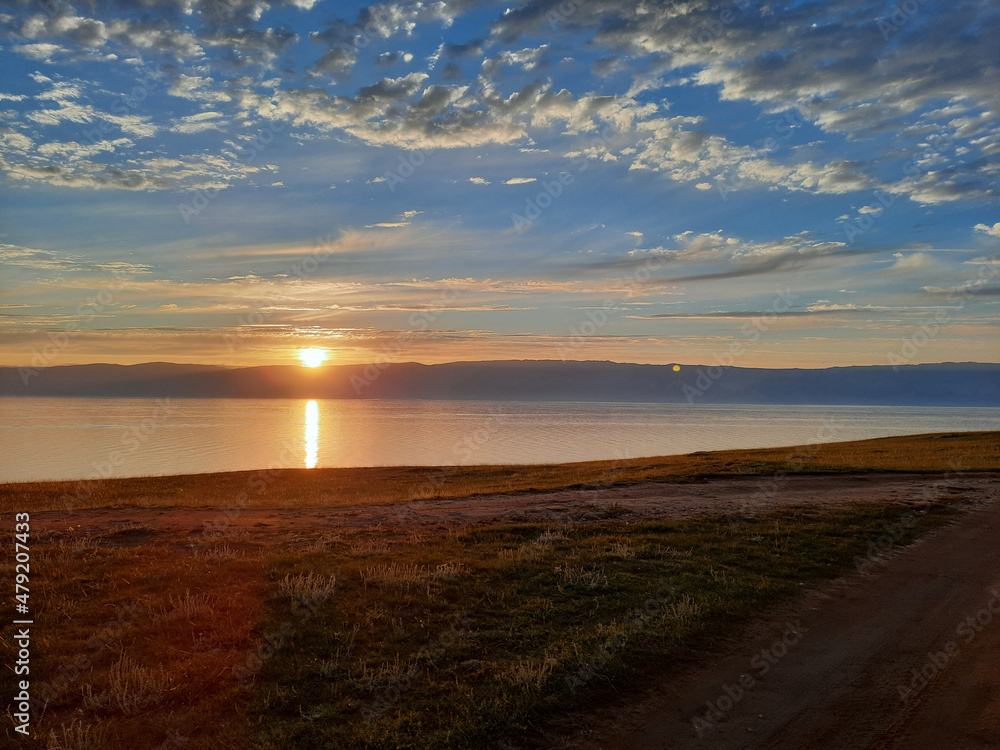 Sunset on the lake