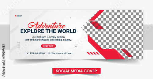 Travel social media cover design