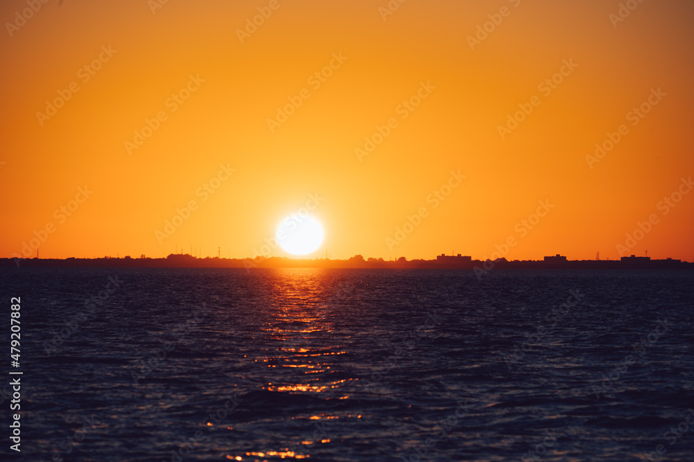 Naklejka premium Florida Tampa bay sun set landscape 