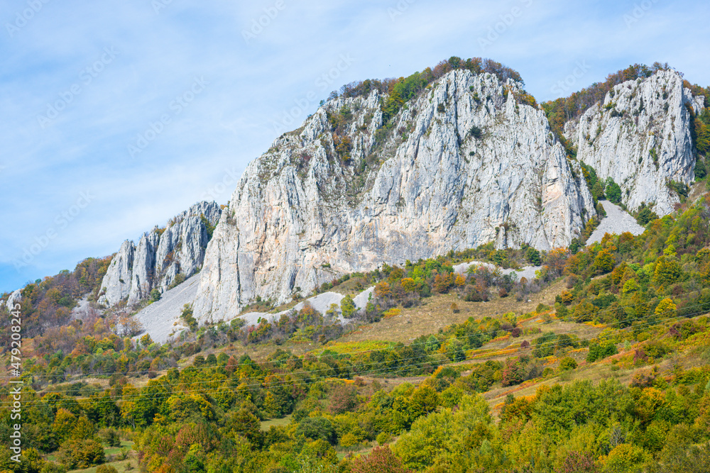 Obraz premium Autumn landscape in the Apuseni Mountains, Romania
