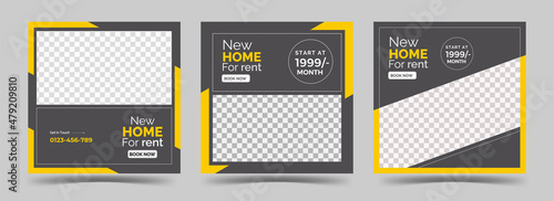 Real estate house social media post design