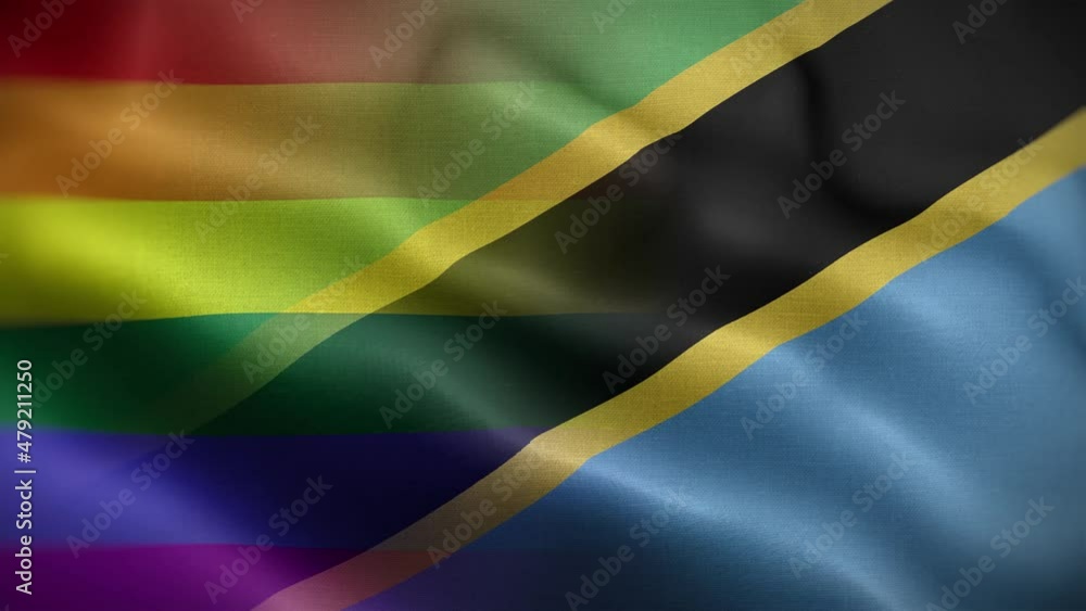 LGBT Tanzania Flag Loop Background 4K LGBT Tanzania Flag Loop Background 4K