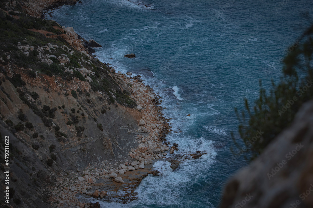 Obraz premium Coast of the sea, in Calp, Alicante, Spain