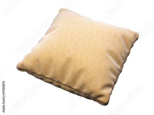 Pillow isolated on white background. 3D Illustration.