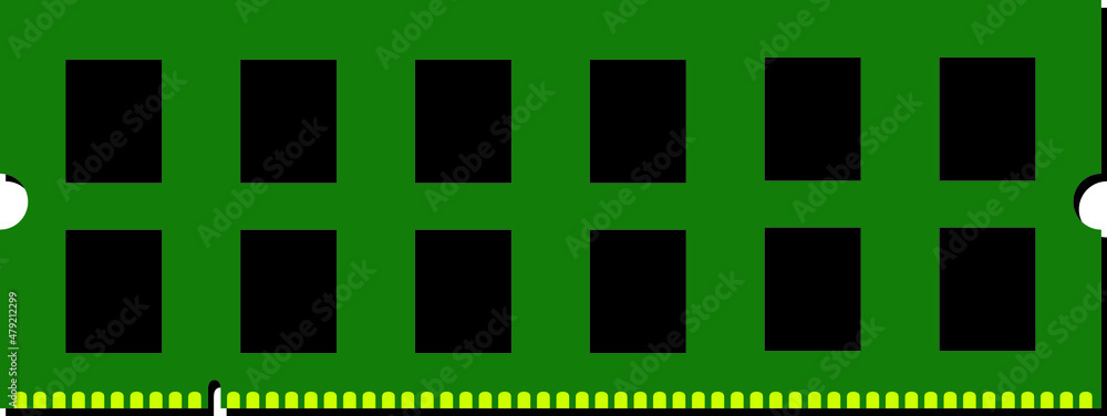 Einfache Vektorgrafik, Arbeitsspeicher für Notebooks