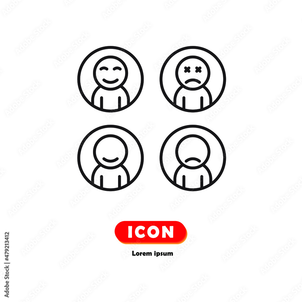 emoticon icon vector isolated on white background. emoticon icon vector isolated on white background.