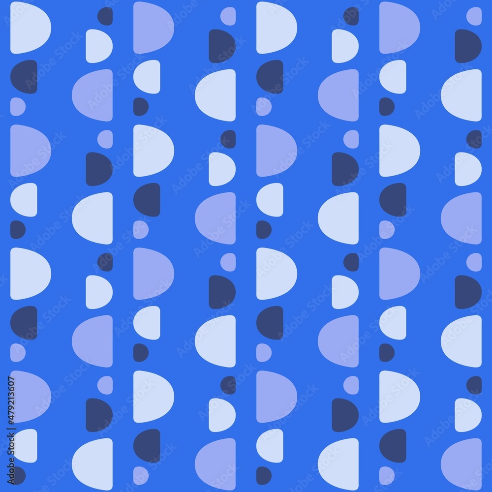 Rounded abstract seamless pattern - accent for any surfaces. Rounded abstract seamless pattern - accent for any surfaces.