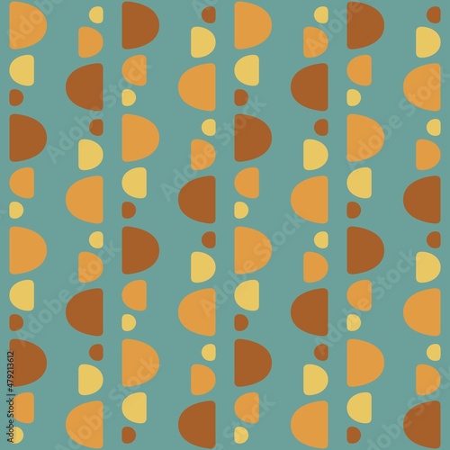 Rounded abstract seamless pattern - accent for any surfaces.