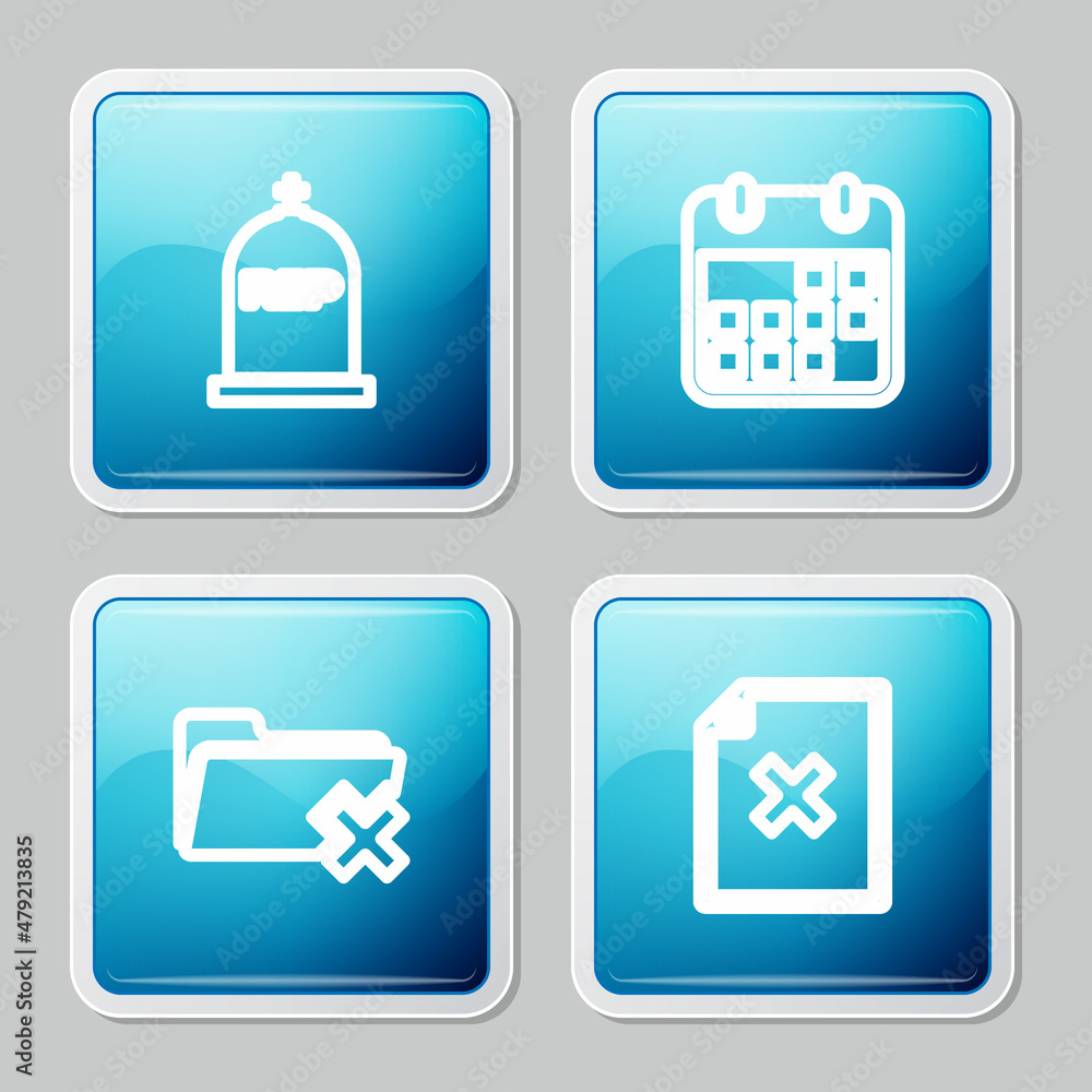 Set line Tombstone with RIP written, Calendar, Delete folder and file document icon. Vector Set line Tombstone with RIP written, Calendar, Delete folder and file document icon. Vector