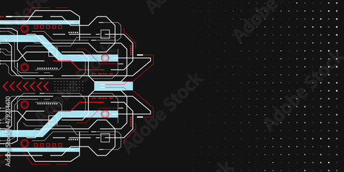 Technology black background.Engineering innovation.Digital design .Vector illustration.