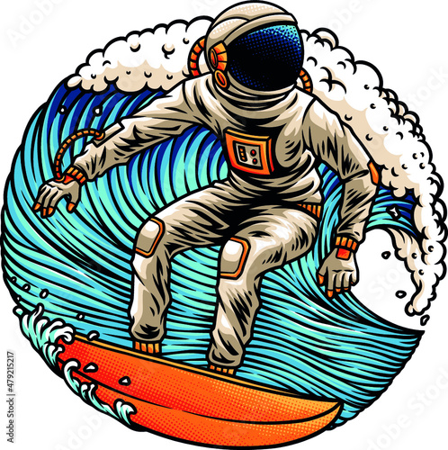 astronaut wave