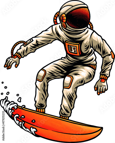 astronaut surfing