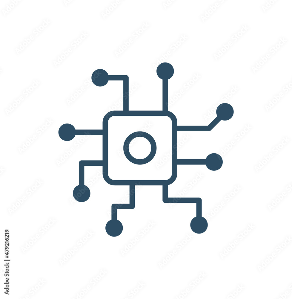 cpu processor icon template vector illustration - vector cpu processor icon template vector illustration - vector