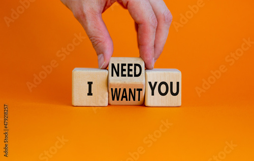Foto I need and want you symbol