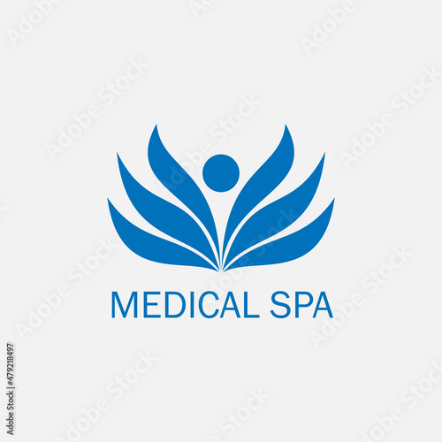 medical spa illustration logo design