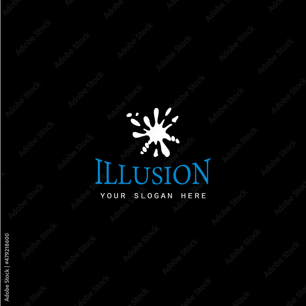 paint and illusion illustration logo design paint and illusion illustration logo design