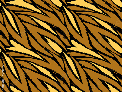 Full Seamless Zebra and Leopard Animal Skin Pattern in Vector Zigzag with Soft Colors illustration for Fashion Textile Fabric Print Background
