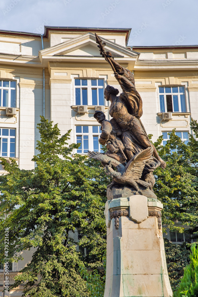 War memorial to Romanians invading Bulgaria. Bucharest, Romania.